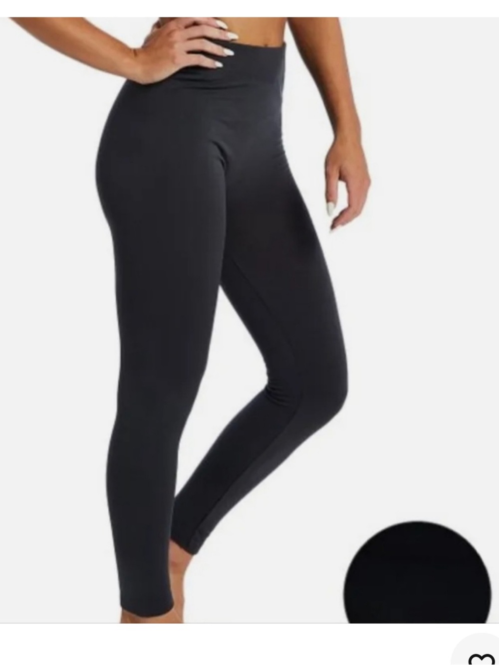 Maze Lightweight Fleece lined Black Leggings Size 1X /2X